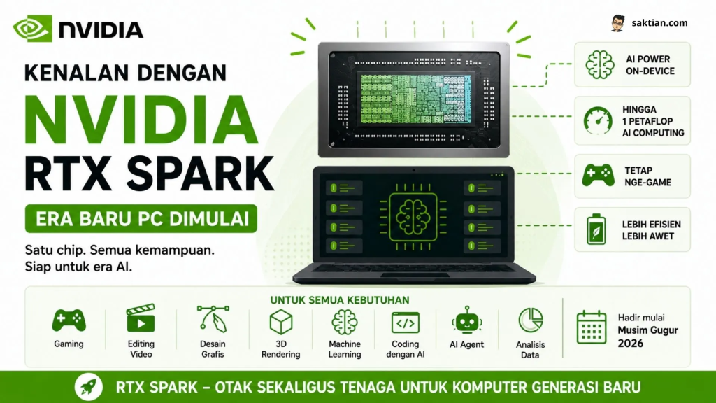 Nvidia RTX Spark Mendefinisikan Ulang Performa Komputasi Lokal